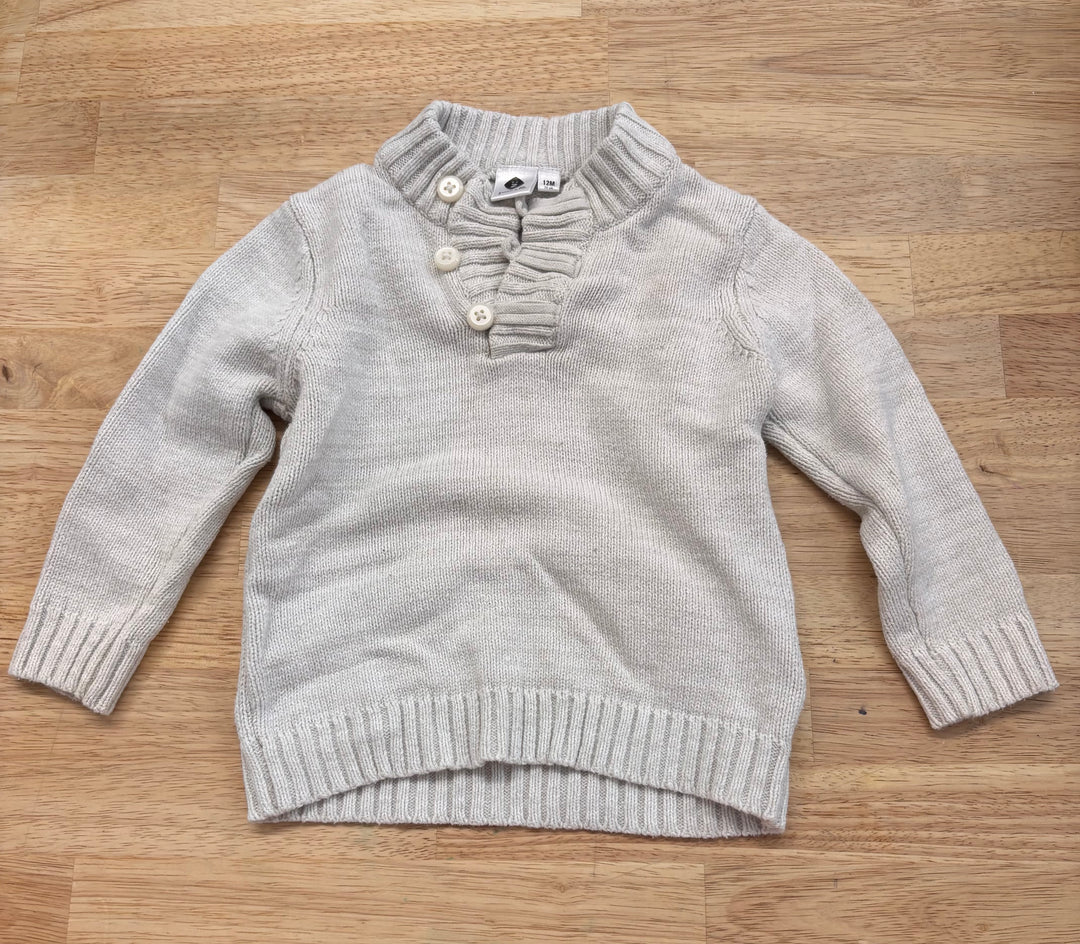 Grain de Blé 12M Knit Sweater (Off White, Light Staining)