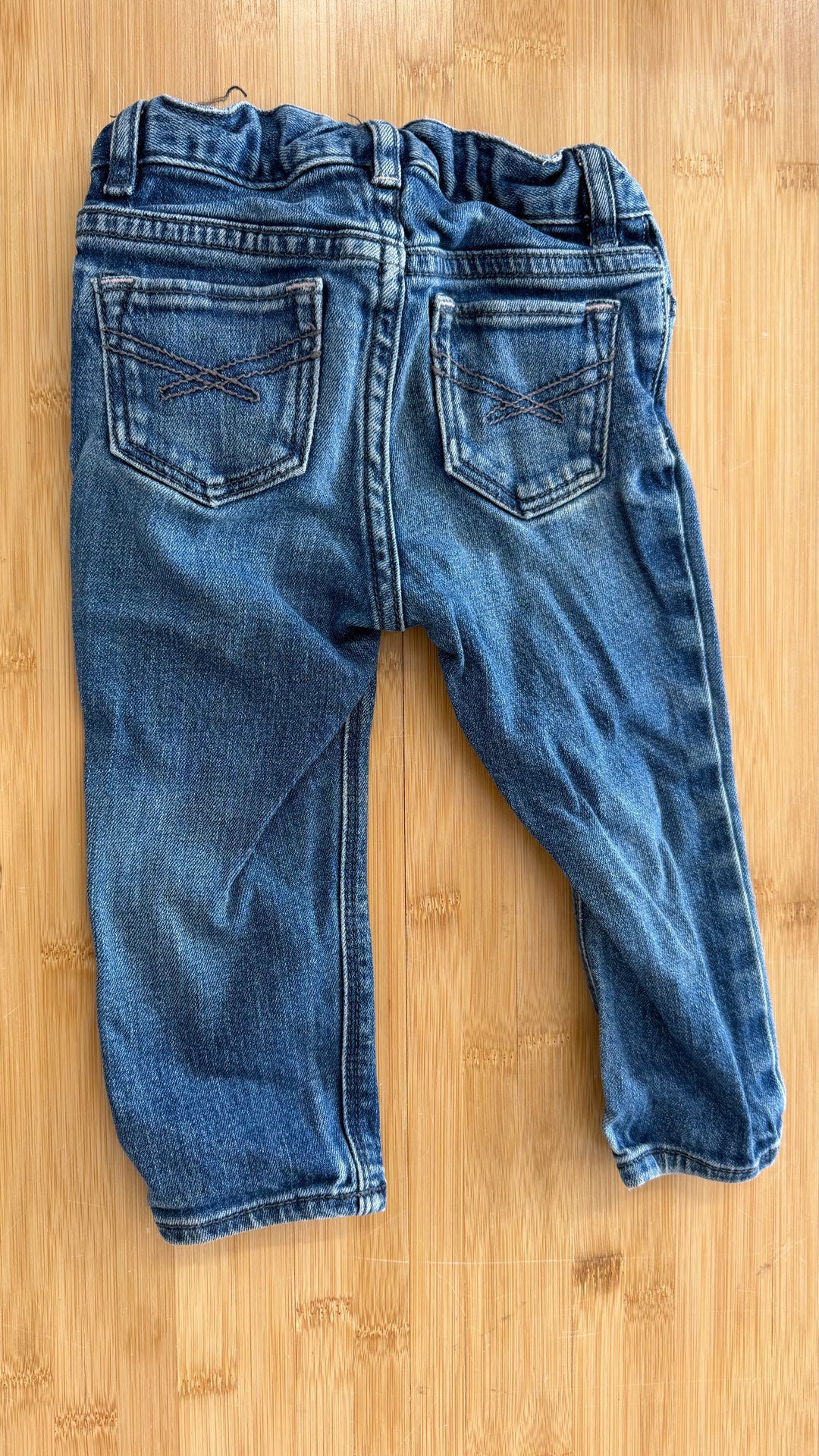 Baby Gap Jeans – 12-18 Months | Embroidered Hearts | Adjustable Elastic