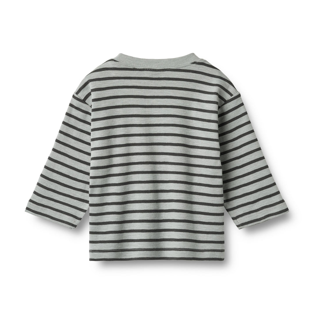 Wheat Baby & Toddler Long Sleeve Shirt | Dallas in Soft Blue Stripe