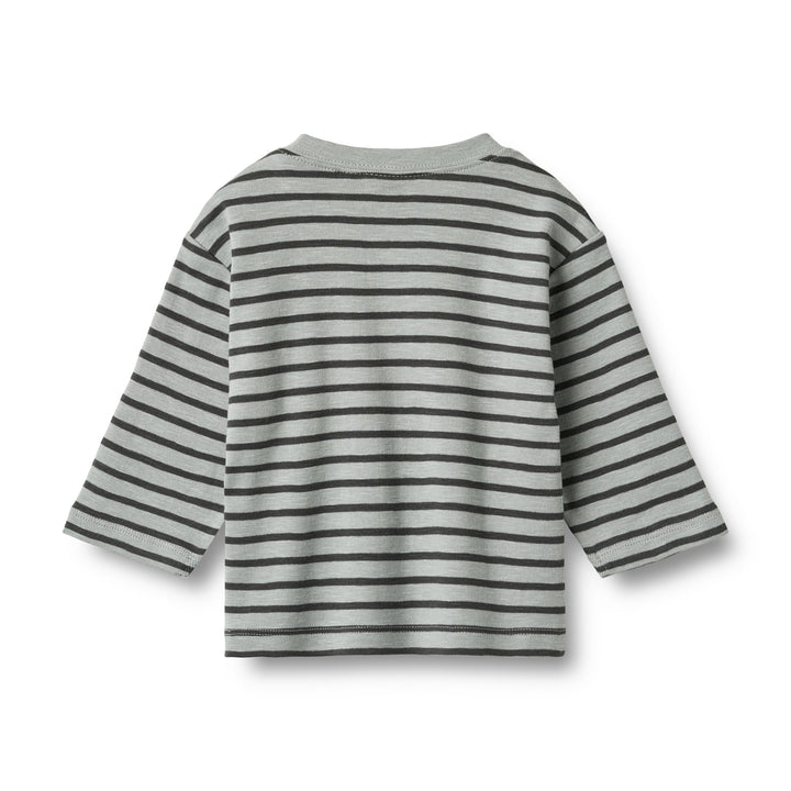 Wheat Baby & Toddler Long Sleeve Shirt | Dallas in Soft Blue Stripe