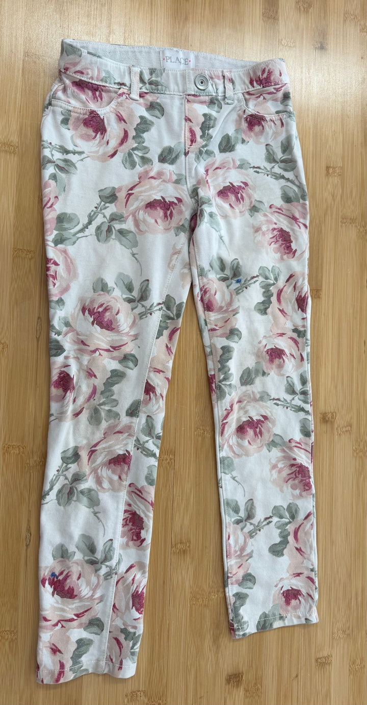 The Children's Place Floral Jean – 8 | Sequin Detail