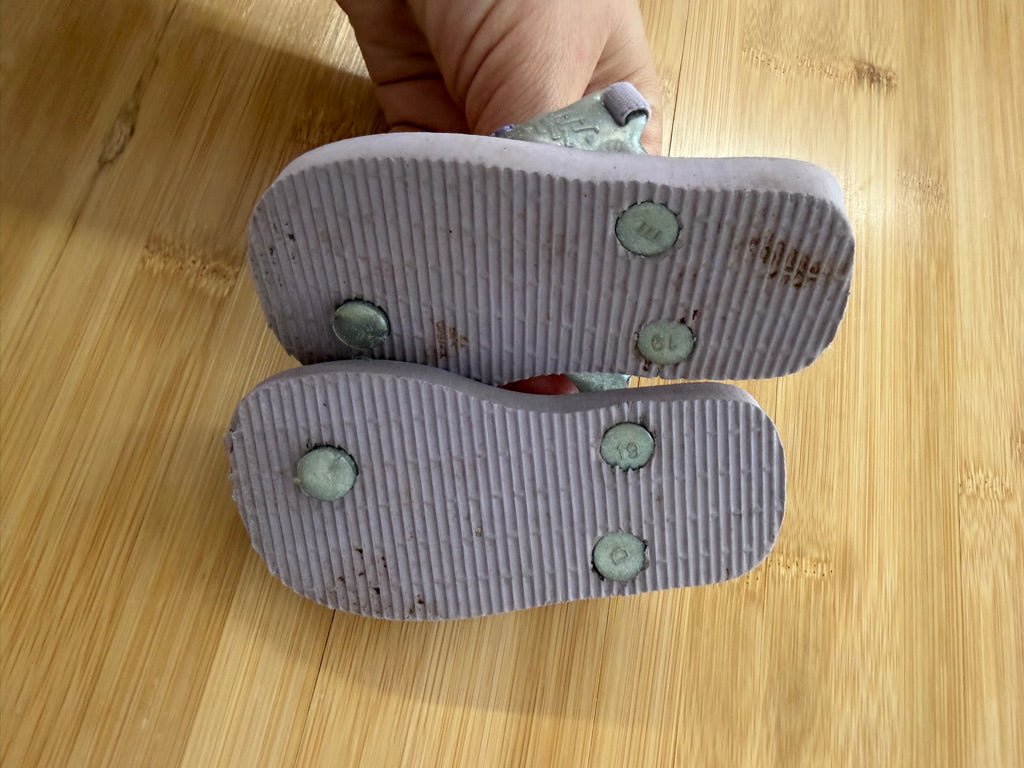 Havaianas Flip Flops – 5C | Purple with Back Elastic - Nest and Sprout-Consignment