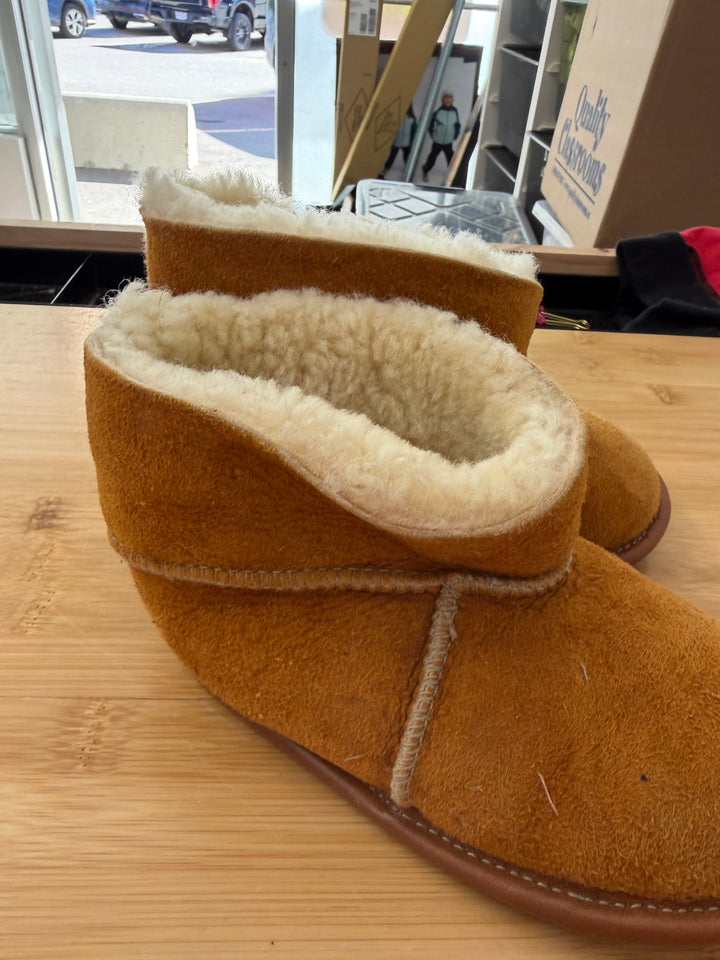 Lanark Sheepskin Slipper Bootie – 9–11 | Honey Oak Genuine Sheepskin