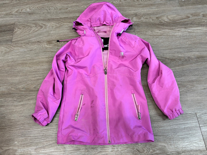 Liquid Pink Mesh-Lined Rain Jacket | Size 7/8