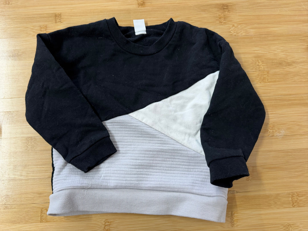 PL Baby Sweatshirt – 24 | Black and White Geometric Print