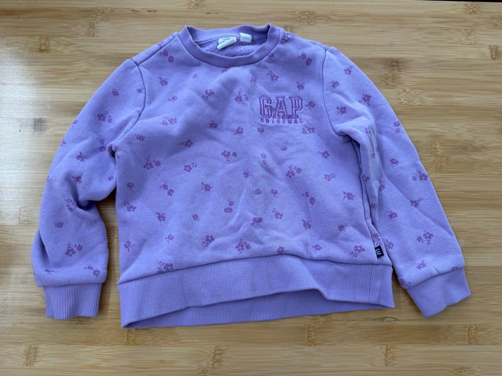 Gap Original Sweatshirt – 4/5 | Purple Floral Print - Nest and Sprout-Consignment