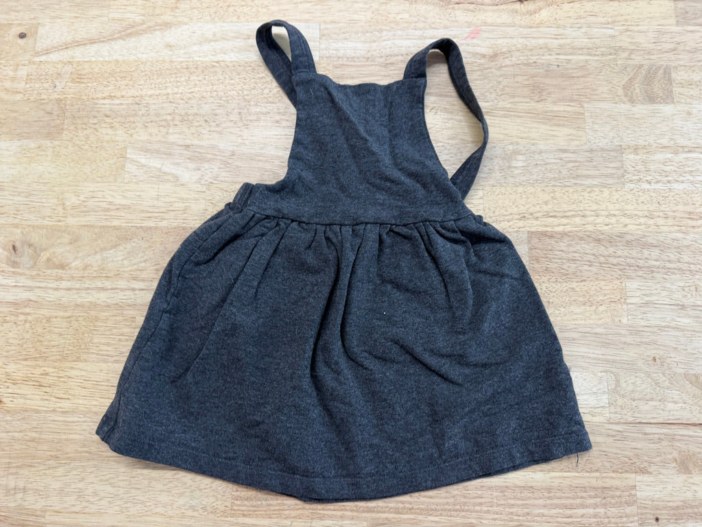 Lil Haven Bamboo Blend Romper Dress – 18-24M | Charcoal