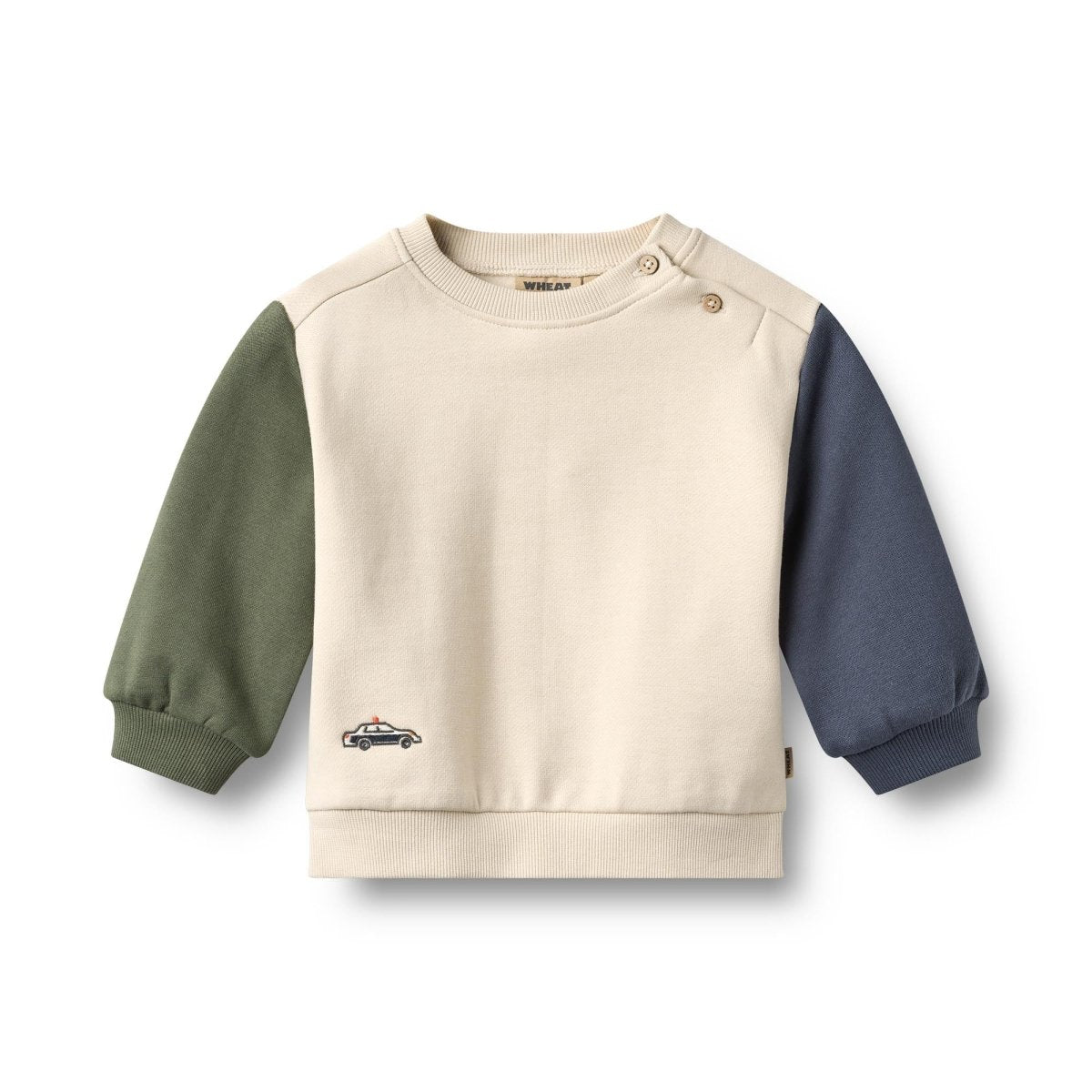 Wheat Outfit Set – Elliot Embroidery – Offwhite - Nest and Sprout-Wheat Kids
