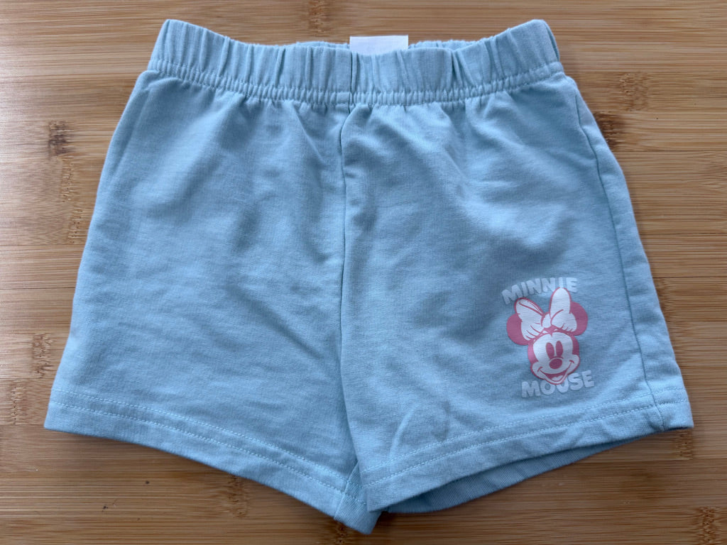 Minnie Mouse Shorts – 3 | Light Blue Small Graphic