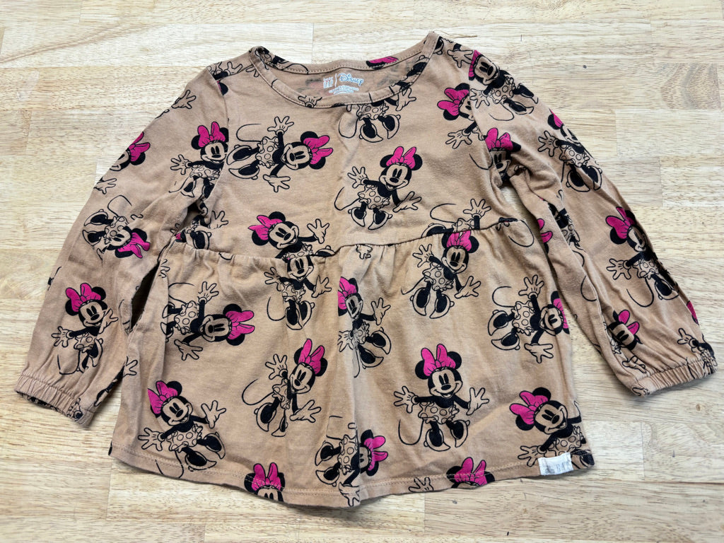 Gap x Disney Organic Minnie Top – Brown | Size 3