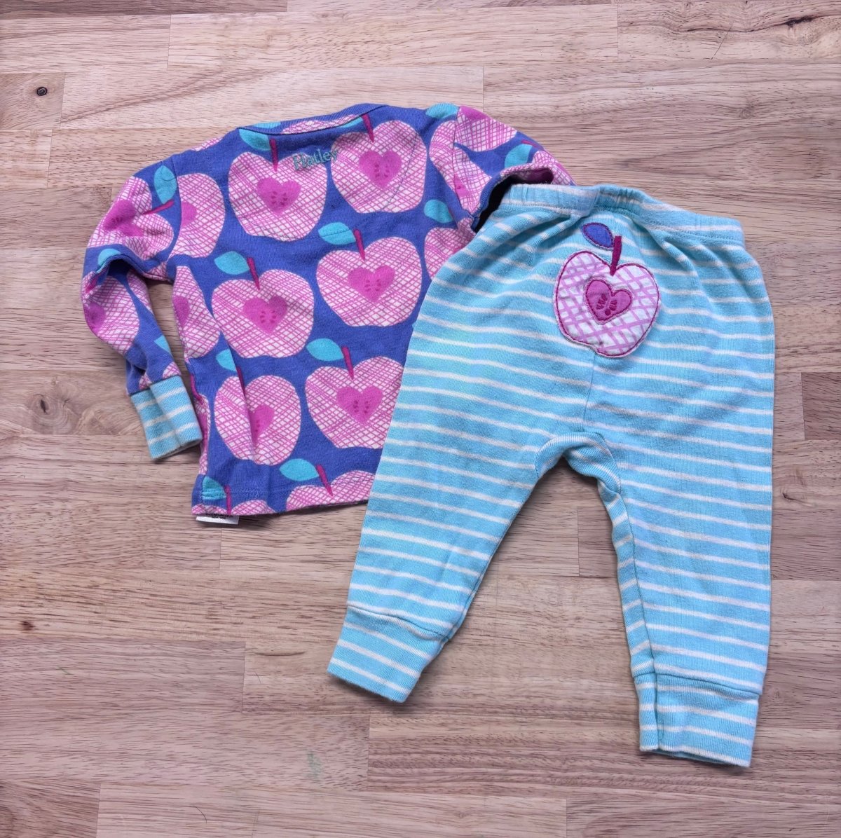 Hatley 9 - 12 Month PJ Set (Blue & White Stripes) - Nest and Sprout - Consignment