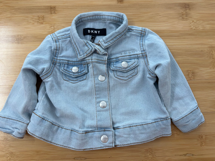 DKNY Snap-Up Denim Jacket – 12M | Light Wash