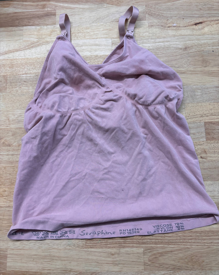 Seraphine Nursing Tank – Size Large, Light Pink