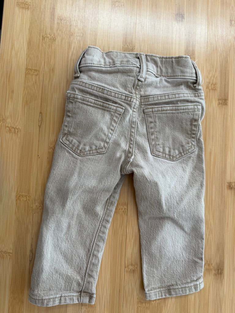 Gap Slim Fit Denim – 12–18M | Beige