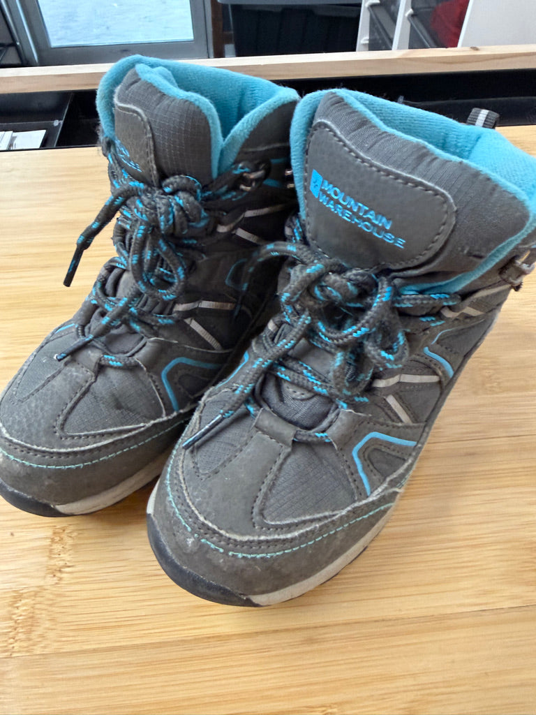 Mountain Warehouse Waterproof Ankle Boots – One Size | Grey & Light Blue