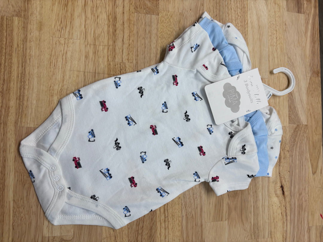 Tres Beau et Belle Bodysuit, NIP 3 Pack, 0-3 Months