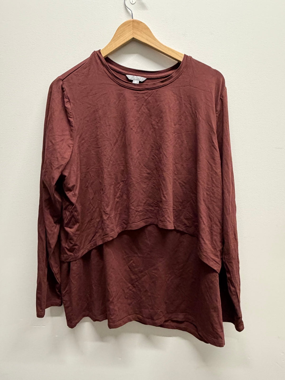 Thyme Maternity Nursing Top – XXL | Deep brown  Long Sleeve Excellent