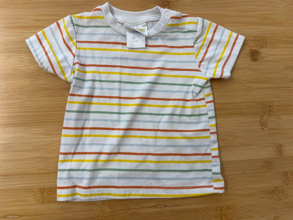 Peanuts Striped Shirt – 6–12M | Short Sleeve | Play - Nest and Sprout-Consignment