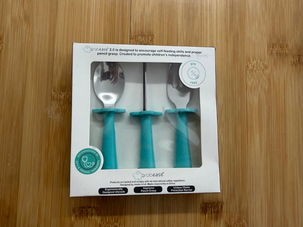 Grabease 2.0 Easy Feeding Set – One Size | Turquoise | NWT - Nest and Sprout - Consignment