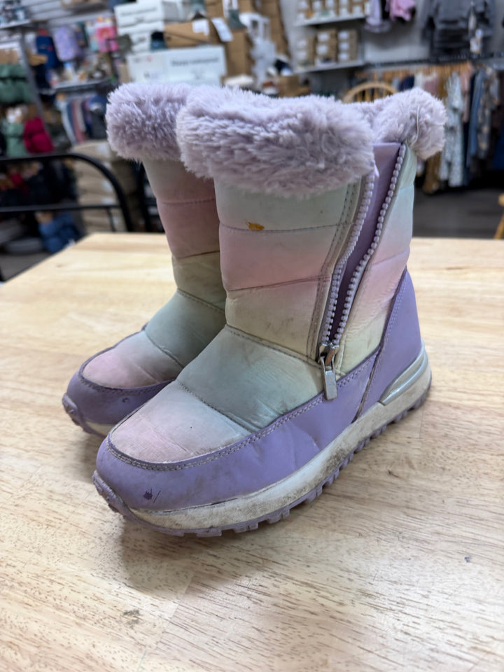 3M 200 Gram Insulated Snow Boots – Estimated 2/3 Junior | Purple and Rainbow Ombre