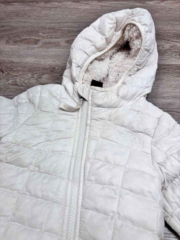 The North Face 18-24M White Sherpa-Lined Quilted Snowsuit