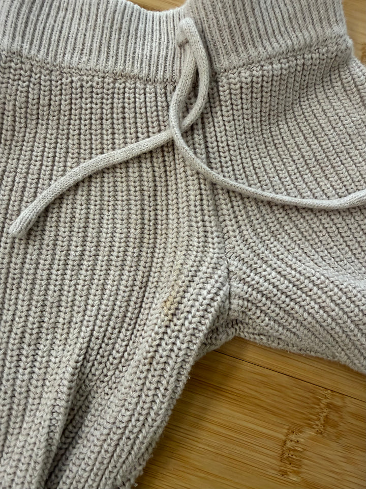 Jamie Kay Knit Two-Piece Set – 3Y | Cream Beige Quarter Zip Top & Pants | Play