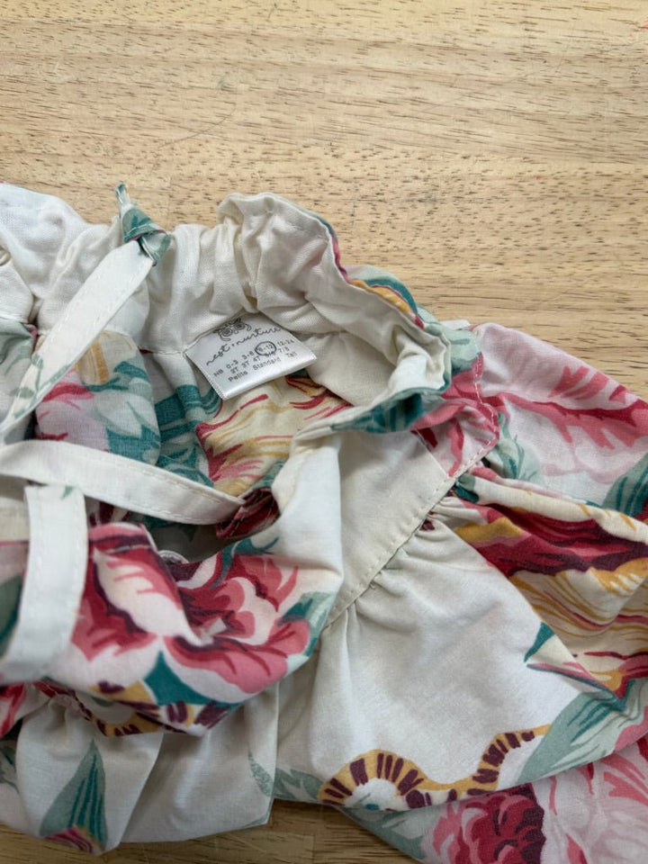 Nest & Nurture Floral Dress – 6–12M | White Floral - Nest and Sprout - Consignment