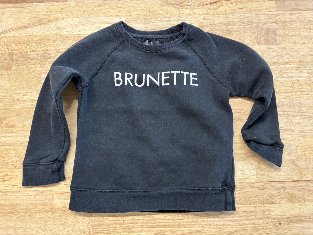 Brunette the Label Little Babes 4/5Y Black Pullover