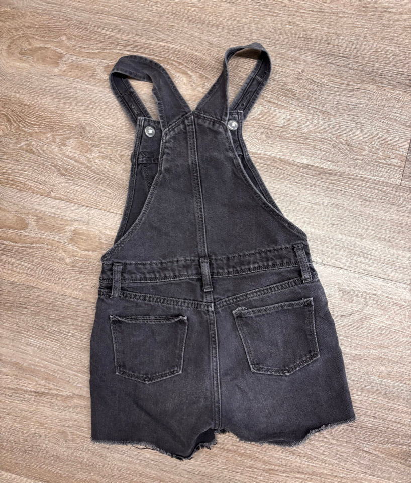 Old Navy Youth 10–12 Denim Short Overalls – Black