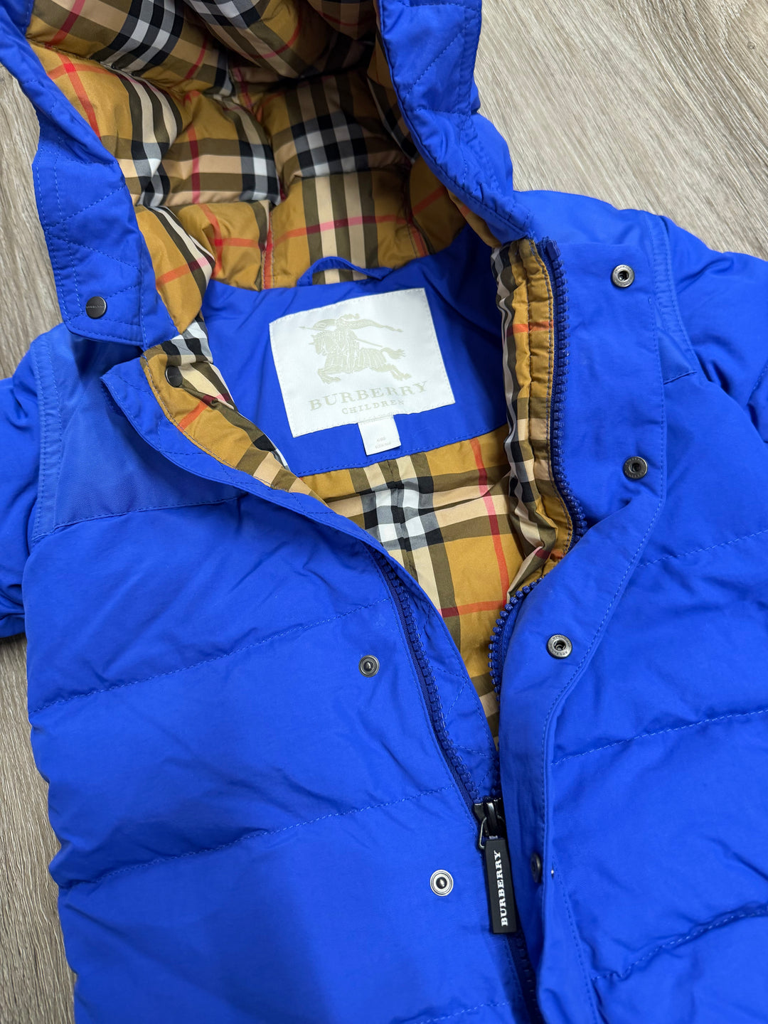 Burberry Children Royal Blue Snowsuit | Size 6M