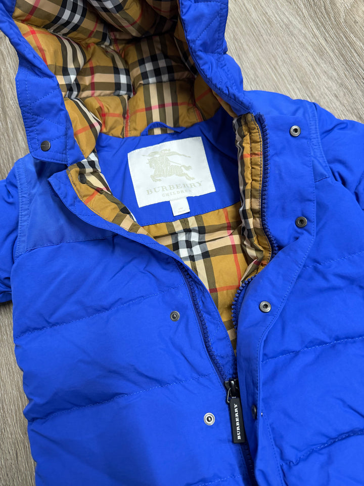 Burberry Children Royal Blue Snowsuit | Size 6M