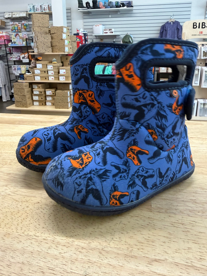 Bogs Dinosaur Rain/Snow Boots – 9 (EU 26) | Blue Allover -10°C | Play