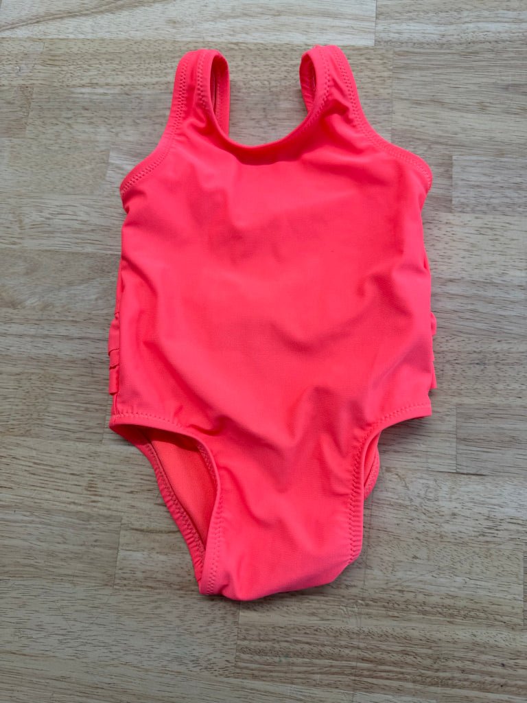 Old Navy One - Piece Swimsuit – 6–12M | Neon Orange - Nest and Sprout - Consignment