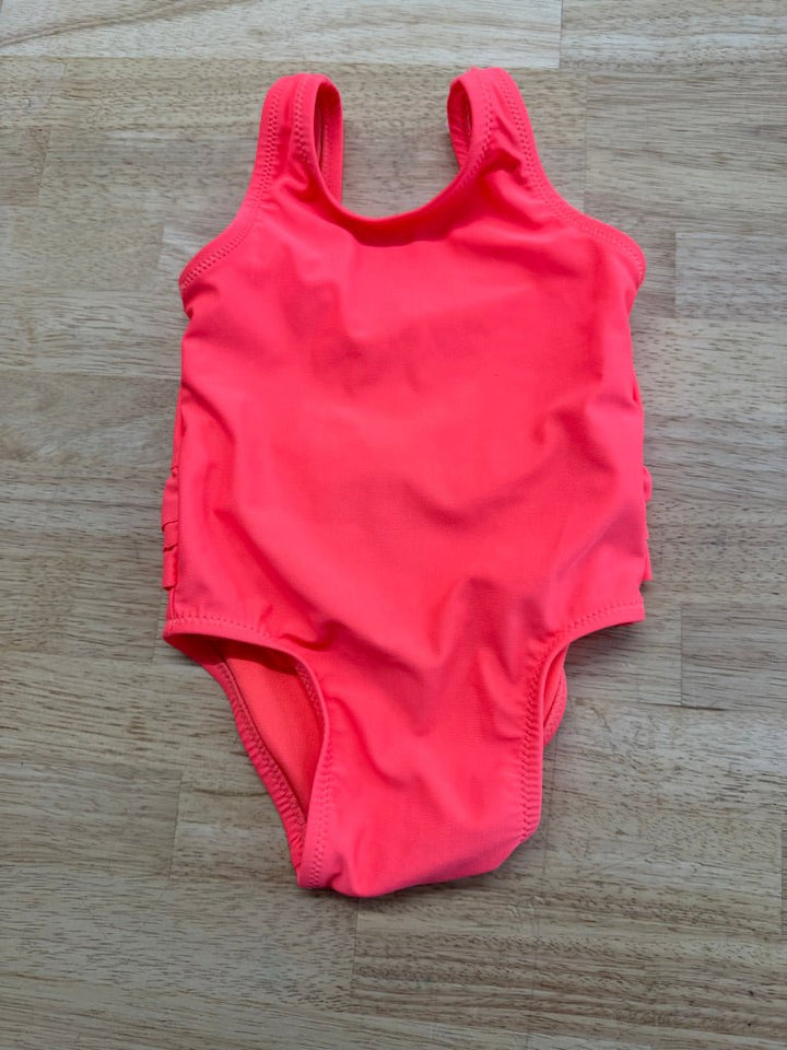 Old Navy One - Piece Swimsuit – 6–12M | Neon Orange - Nest and Sprout - Consignment