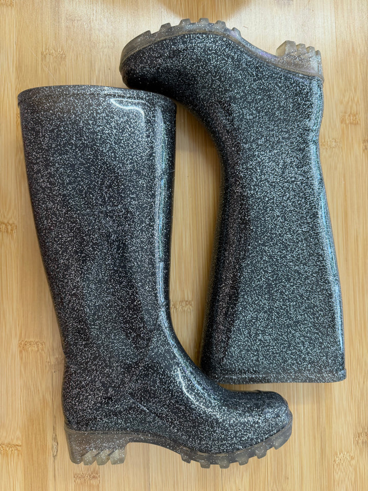 Elements Rain Boots – 11 | Black & Silver