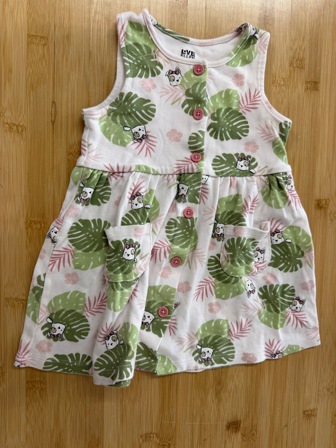 Love Ellen DeGeneres Dress – 18-24 Months | Light Pink | Fauna Print