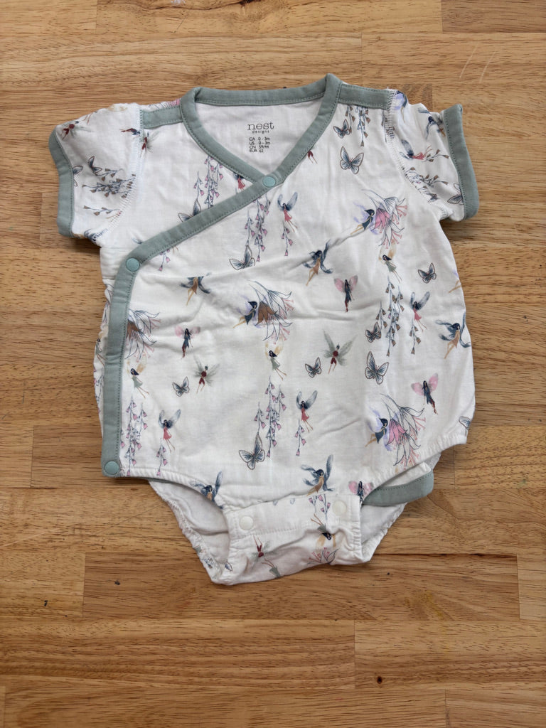 Nest Designs 0–3M Bodysuit – Fairies Print