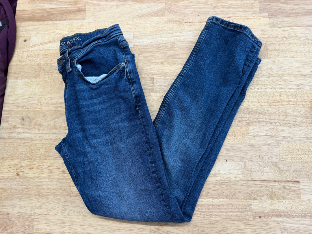 US Polo Assn Active Stretch Jeans – 28x30 | Medium Dark Wash Cotton/Elastane
