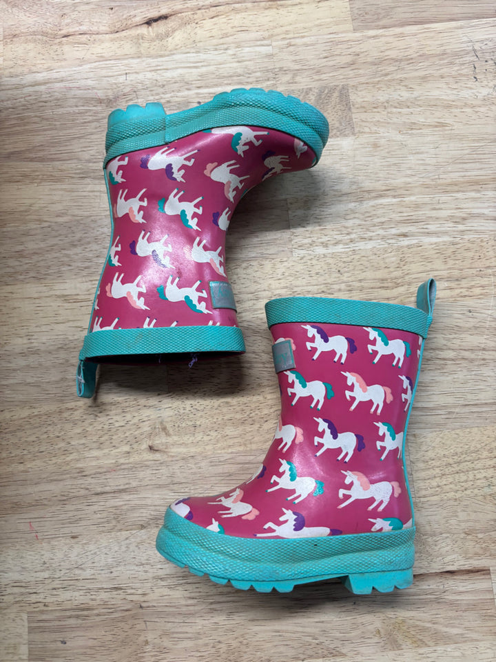 Hatley Unicorn Rain Boots Pink Mint | Size 4