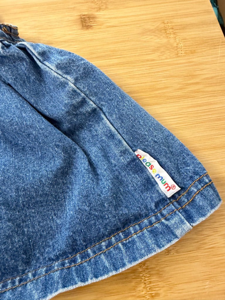 Please Mum Denim Dress – 12M | Medium Stone Wash Made in Canada - Nest and Sprout-Consignment