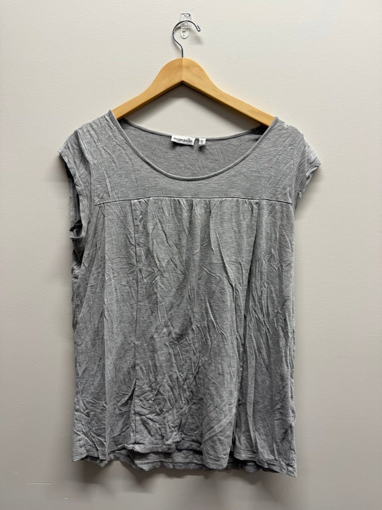 Momzelle Nursing Top – L | Grey Side Access | Play - Nest and Sprout-Consignment