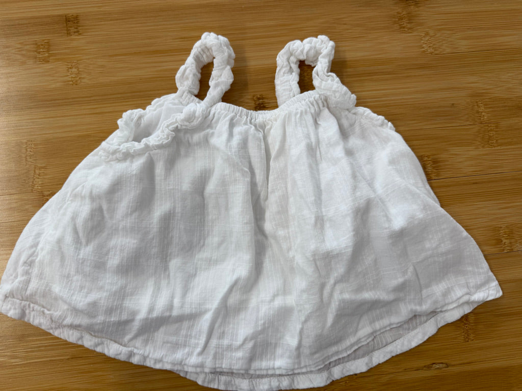 Old Navy Tank Top – 12–18M | White Lightweight Muslin