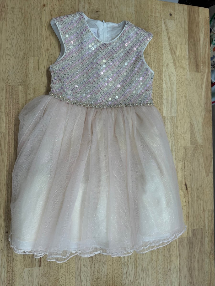 Iris & Ivy Pink Sequin Bodice Tulle Dress – 5 | Excellent - Nest and Sprout-Consignment