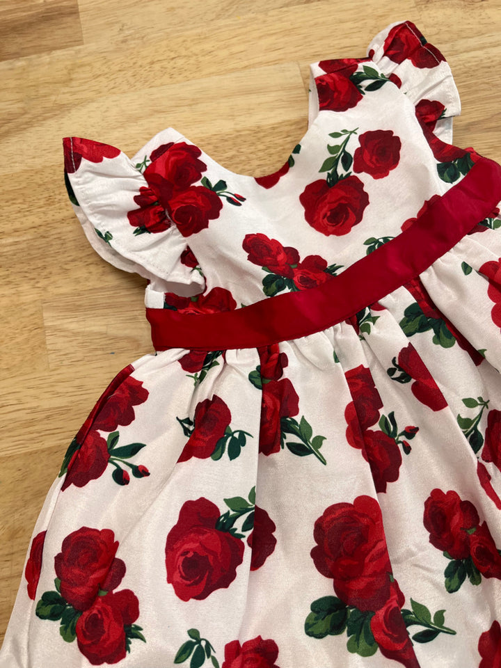Gymboree 3–6M Red Rose Dress