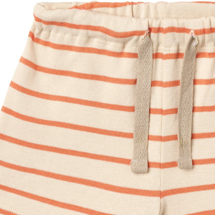 Wheat Kids Shorts – Vic – Orange Stripe | 3M - 2Y - Nest and Sprout - Wheat Kids