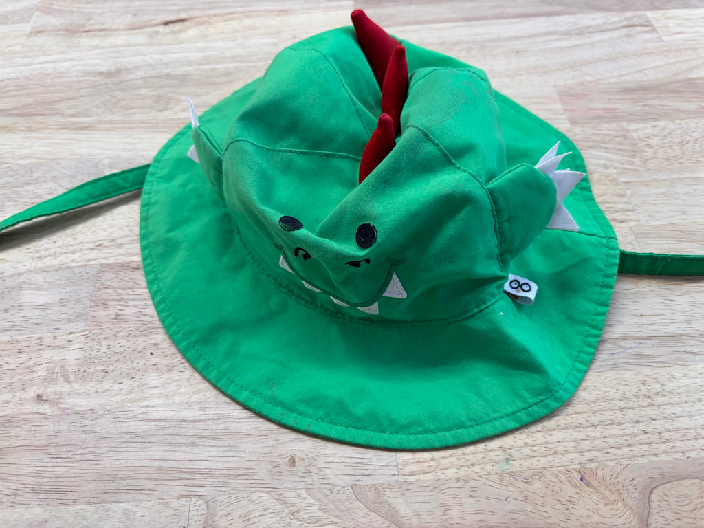 Zoocchini 12–24 Months Green Dinosaur Sunhat (Fair)