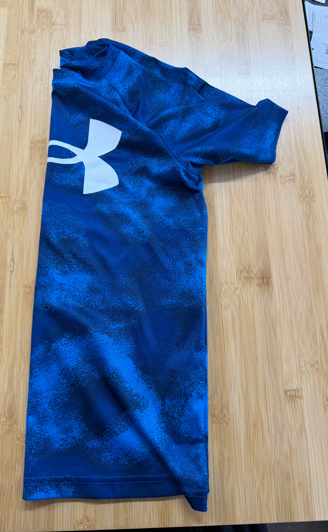 Hurley Athletic Shirt – Youth L | Blue Camo Loose Fit