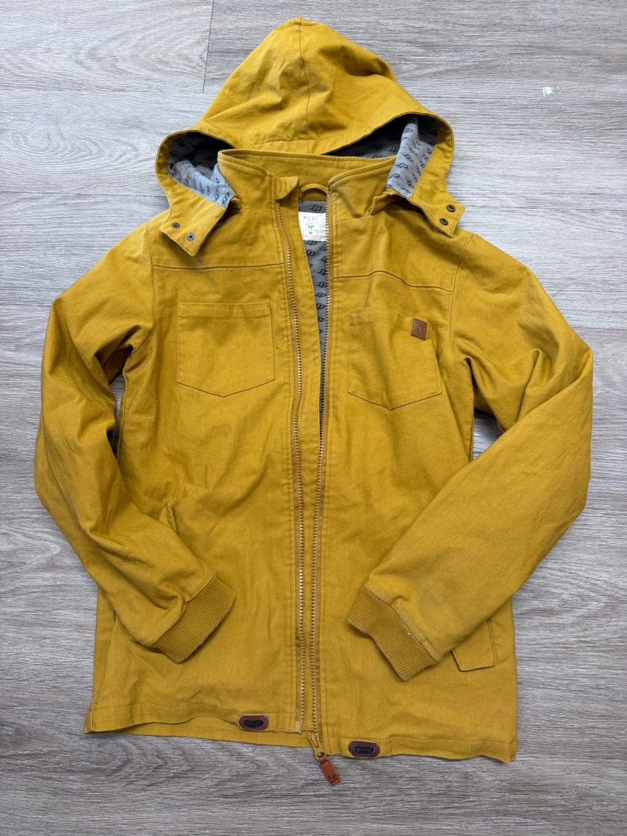LP Apparel Canvas Jacket – 14 Mustard Yellow/Gold | Zip-Up | Removable Hood - Nest and Sprout-Consignment