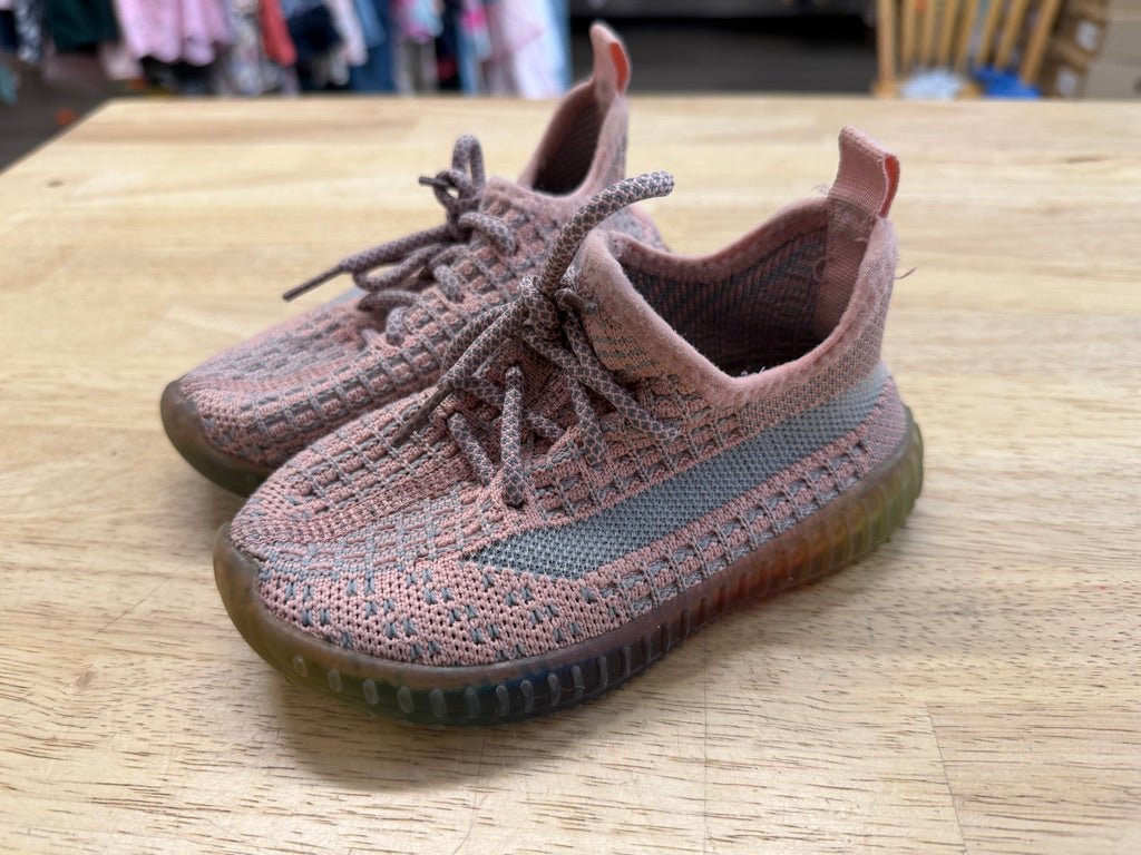 Pink Canvas Sneakers – Size 35 | Rainbow Sole Lace - Up - Nest and Sprout - Consignment