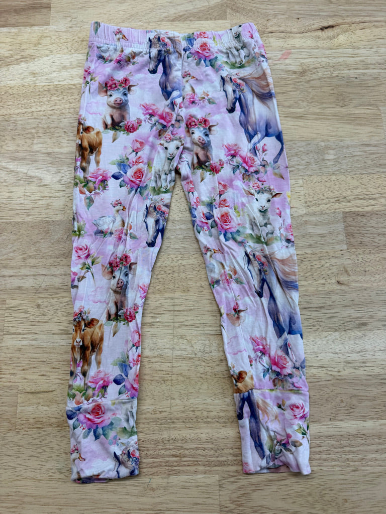 Bums and Roses Legging – 2T | Horses and Floral Print